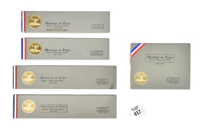France Monnaie De Paris Coin Sets Lot of 5 : (2) 1964, 1966, 1967 & 1973. (2) 1964 7 & 10 coins set