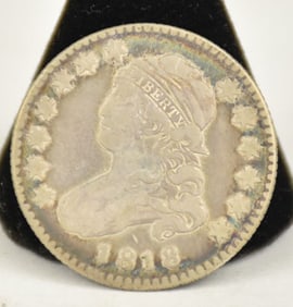 1818 Capped Bust Quarter. Mint: Philadelphia, Mintage: 361,174  Obverse Designer: John Reich,