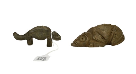 Taino Stone Ancestral Carving, Pre-Columbian Caribbean & Animal Figure - An anthropomorphic stone