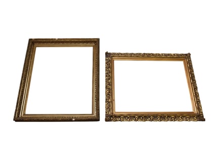 Two Giltwood Carved Frames, Early 20th Century, Comprising five layers of framing, including