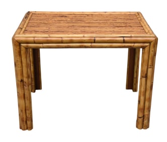 Vintage Rattan Occasional Side Table, 21"H x 27 1/2"w x 19"d