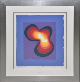 Arthur Secunda (1927 - 2022) Modern Abstract Lithograph. NAMEKAGON - circa 1981.  signed and