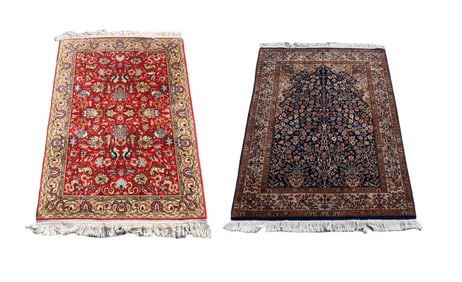 2 Oriental Rug / Carpets. 4.7 x 6.5 + 3.3 x 4.11 feet.