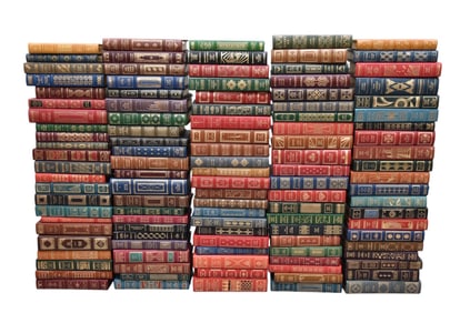 111 Franklin Library Leather Bound Books, 107 Are Author Signed, Leather Bound Books