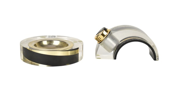 2 Pierre Cardin Lucite Desk Pcs. (as is)