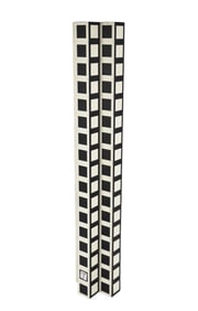 Victor Vasarely (Hungarian, 1906-1997)  "NB 12" circa 1970 collage of black and white laminated
