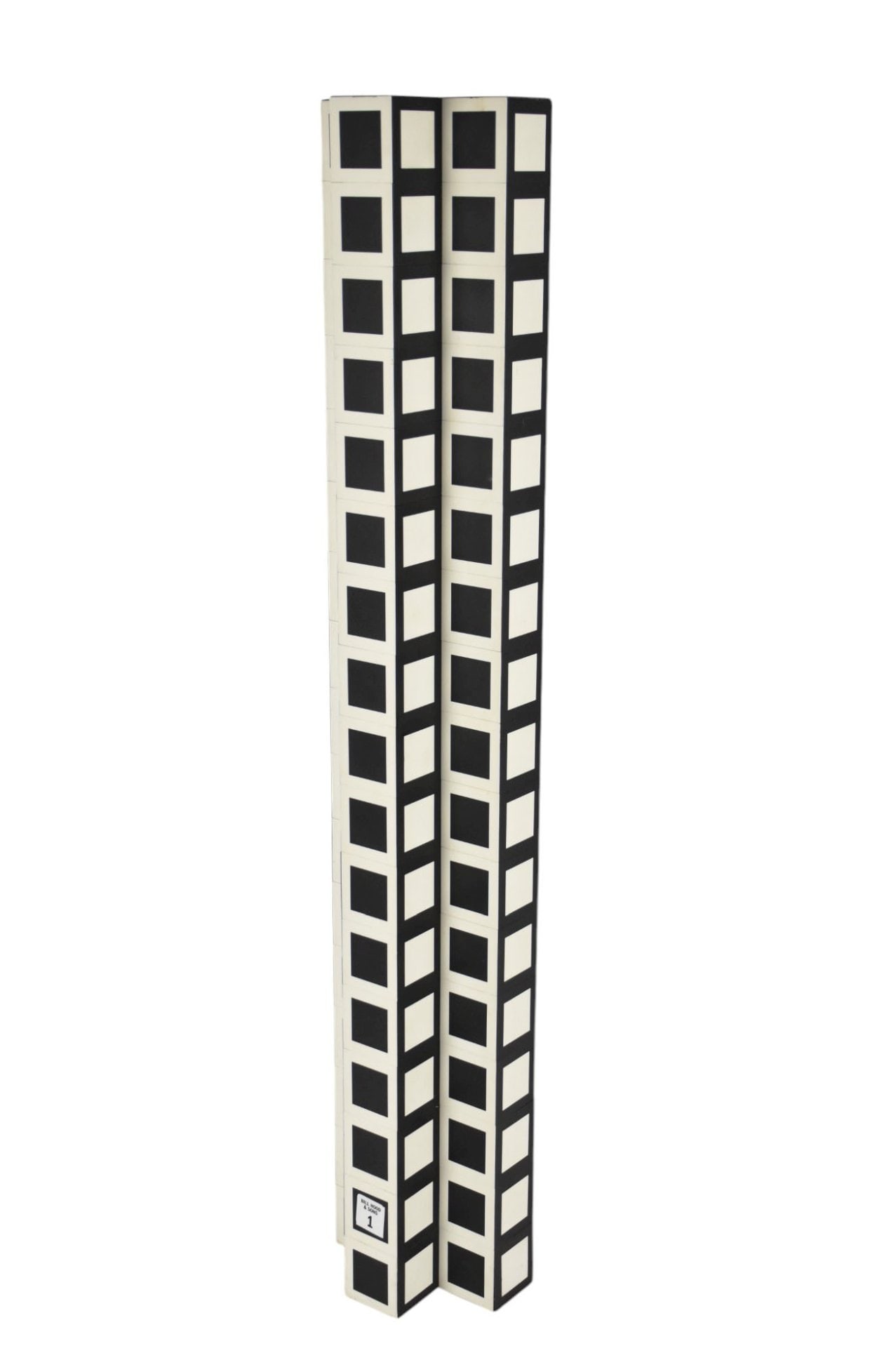 Victor Vasarely (Hungarian, 1906-1997)  "NB 12" circa 1970 collage of black and white laminated
