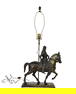 Bronze Equestrian Figure of Bartomeo Colleoni, Mounted as Lamp - C. 19th century. A Continental