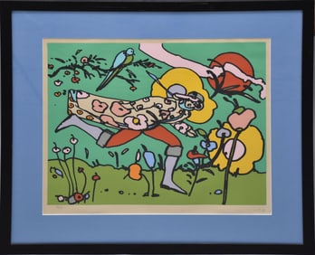 Peter Max (AMERICAN, 1937) lithograph, "Royal Gardens", pencil signed lower right, image size 19 1/2