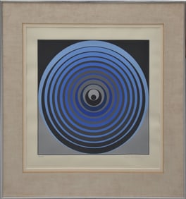 Victor Vasarely (Hungarian 1906 – 1997) Spirals-Serigraph pencil signed and numbered 173/250.