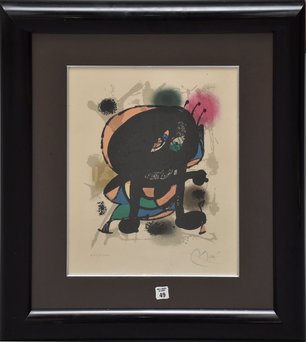 Joan Miro (Spanish, 1893 – 1983) Colored Lithograph,  Lithographie III -1977.  (Maeght 1115; (1 of 6)