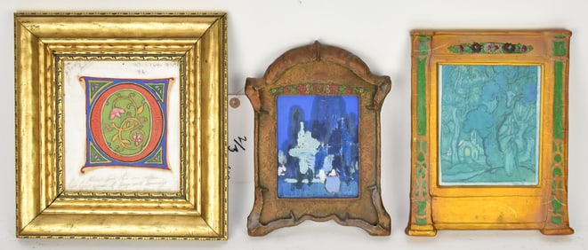 Maurice Brazil Prendergast - Set of 3 story Book Illustrations , each signed in pencil. One pastel