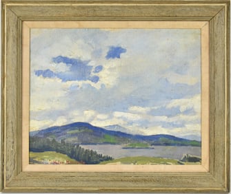 Helen Kiner McCarthy (American 1884 - 1927) oil on canvas, Landscape, 16 x 20 inches. Overall framed