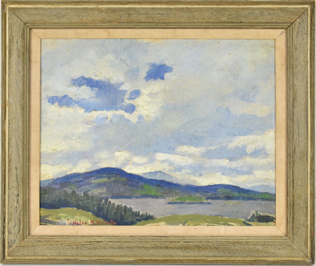Helen Kiner McCarthy (American 1884 - 1927) oil on canvas, Landscape, 16 x 20 inches. Overall framed (1 of 9)