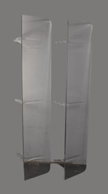 Pair Lucite Wall Shelves with Brackets, 72"Long x 14"Deep