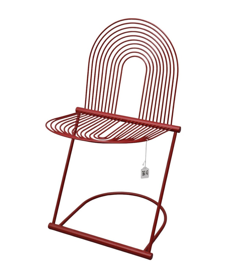 Jutta and Herbert Ohl for Rosenthal Red "Swing" Chair, 1980's, 18"W x 21"D x 32"H (1 of 4)