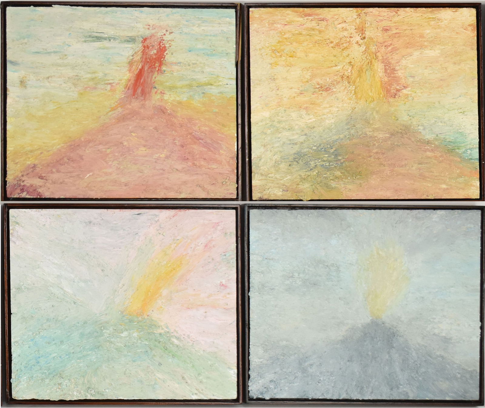 Collection of Four Paintings by BRICE GUILBERT (French b. 1979) Mixed media on panel. Fournez - (1 of 17)