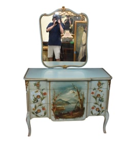 Vintage Painted 3 Drawer Dresser, Painted to Match Above (Lot 183)