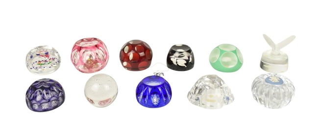 Collection of Vintage European Paperweights, ST LOUIS, PERTHSHIRE - C. Mid 20th Century. A
