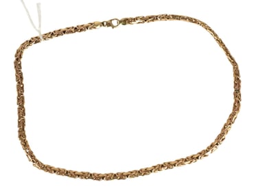 14K Yellow Gold Byzantine Necklace, Length 16" Wt. 12.6 grams