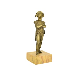 Bronze Sculpture of Napolean, 9"H without base, base is 4"L x 4"W x 1.5"H