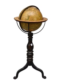 12" Donaldson's Terrestrial Globe, Edinburgh, c. 1830's - A 12-inch diameter terrestrial globe by