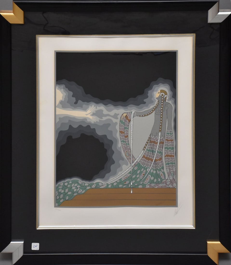 Erte' Serigraph Melisande, edition 154/300, pencil signed lower right sight 27-1/2 inches x 21 (1 of 7)