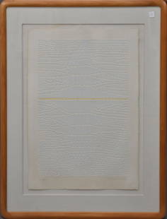 Paul Maxwell (Texas, 1925 - 2015) "Composition" Signed, Numbered 37/50. Cast Paper Artwork 30"h x: Paul Maxwell (Texas, 1925 - 2015) "Composition" Signed, Numbered 37/50. Cast Paper Artwork 30"h x 22 1/2"w, Frame 41"h x 33 3/4"w
