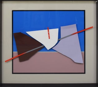LEONARD JANKLOW (American, 1919-2006)  Kinetic Art in Acrylic shadow box.  Measures 48 inches high x