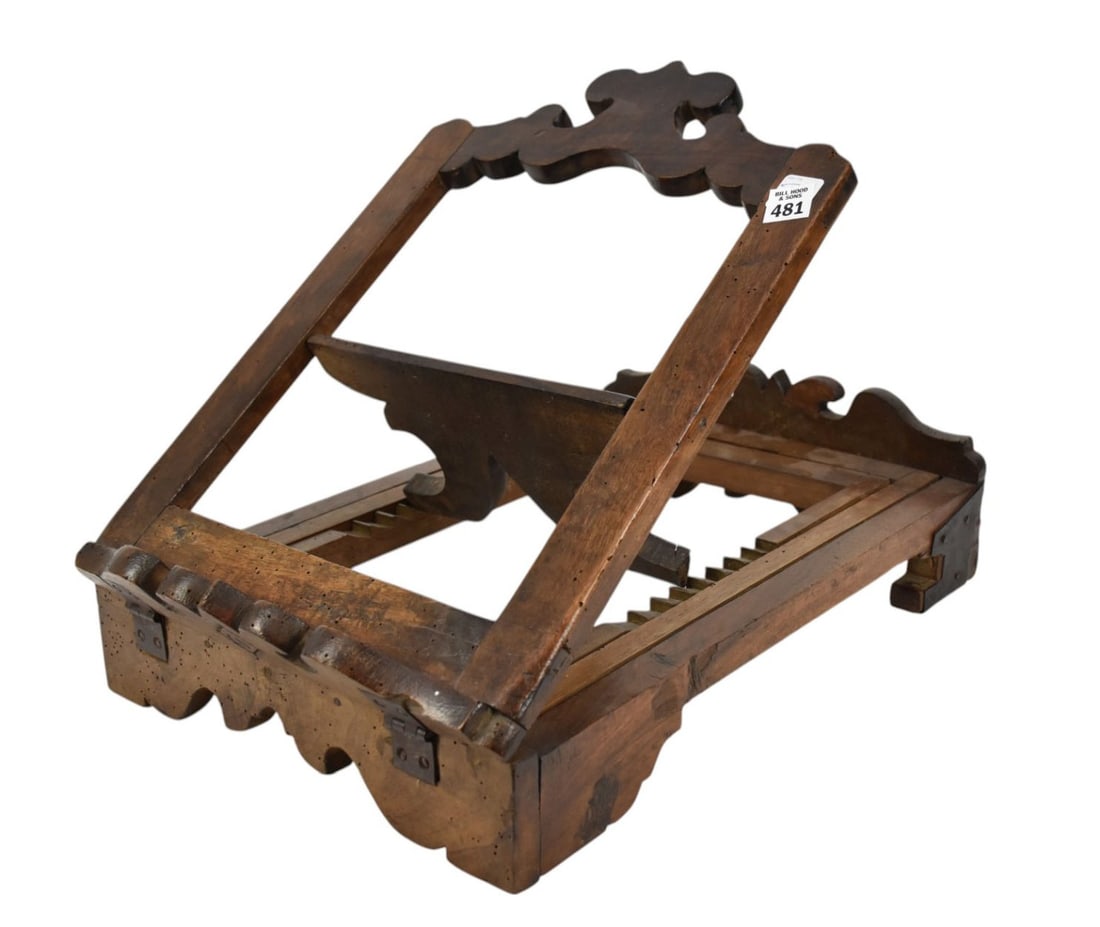 Antique Walnut Continental Book Stand, Adjustable (1 of 4)