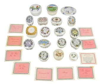 Porcelain Box Collection, 18 Pieces, 12 "Songs of Love" Music Boxes & 6 Assorted Makers & Sizes