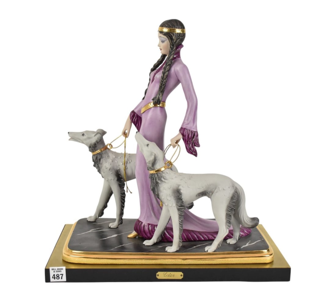 Porcelain Capodimonte Figure of Esther, Limited Ed Number 1500, 17"h x 16"w x 8 1/4"d (1 of 8)