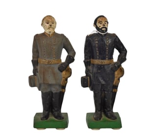 Pr. Iron Bookends Sherman & Grant