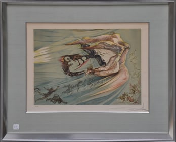 Salvador Dali (1904-1989 Spain /France) Original mixed media (litho-etching) Artist Proof Homage to