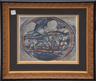 Georges Rouault (French 1871-1958) Paysage Lithograph in colors on wove paper after the Original.
