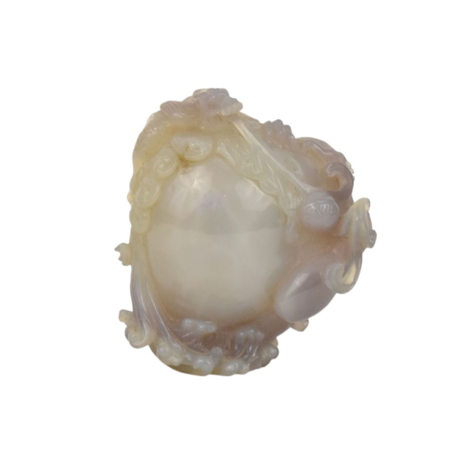 Jade Carving with Dragon Motif, 4 x 3-1/2wide inches.: Jade Carving with Dragon Motif, 4 x 3-1/2wide inches.