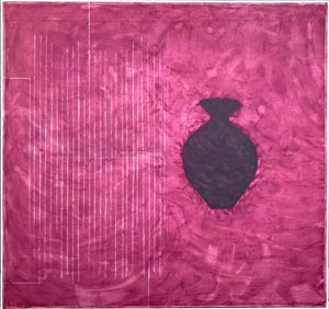 Denise G. Green (New York 1946) SO IS A BEARDED LADY - 1978. Mixed Media -crayon, oil and, wax on