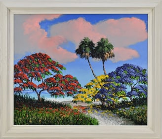 MARK STANFORD FLORIDA ARTIST ROYAL POINCIANA, JACARANDA, and