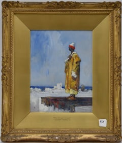 Dudley Hardy (United Kingdom 1865 - 1922) Watercolor / Gouache on paper, "The Prayer Carpet", sight