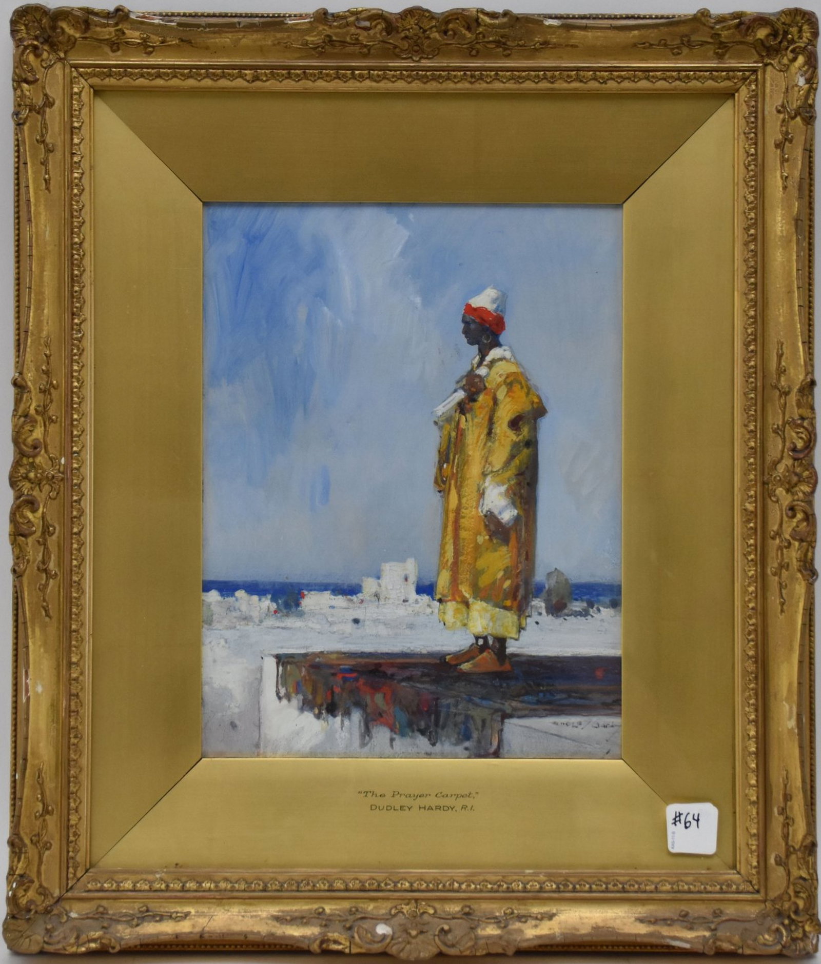 Dudley Hardy (United Kingdom 1865 - 1922) Watercolor / Gouache on paper, "The Prayer Carpet", sight (1 of 7)