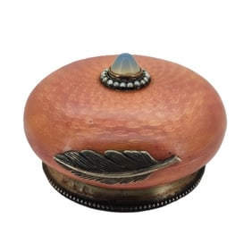 Antique Imperial Faberge Era Silver Guilloche Enamel Bell