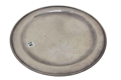Sterling Kalo Shoppes, Round Tray, 15 1/2" dia. 42 ozt