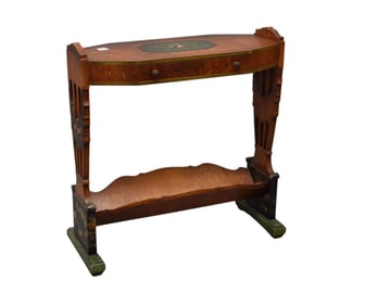 Adams Style Stand, Painted with book Trough on Bottom and Single Drawer, 24"h x 24"w x 10'd