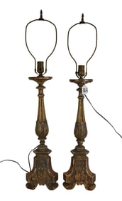 Converted Italian Prickets, 18th c. (worn)