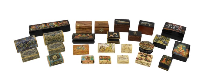 Collection of Asst. Miniature Boxes Mostly bought in Uzbekistan