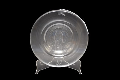 Vicke Lindstrand for Kosta 'Cavemen' Dish, C. 1955 - Sweden. Vicke Lindstrand (Swedish, 1904-1983)