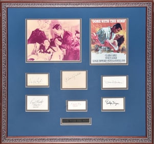 Autographed Gone with the Wind Framed Picture Authenticated by JSA Authentication(James Spence