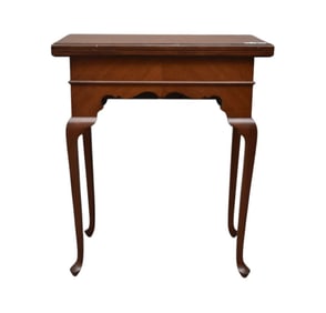 Mahogany Hinged Hall/Card Table, Queen Ann Style, 29"h x 24 1/2"w x