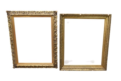 2 Gilded Frames (35"h x 30 1/2"w) AND (29 1/2"h x 37"w)