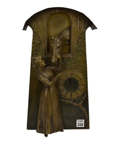 Brass Horse Figural Clock "My Favourite", 15"h x 8"w